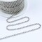10 Yards 2MM Crystal Rhinestone Close Chain Trim for Sewing Crocs Shoes Clothes Cups, SS6 Claw Rhinestone Chain for Craft Jewelry Wedding Bouquet DIY Decoration, Silver